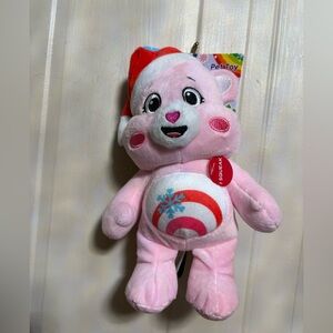 Care Bears 9" Cheer Bear 2025  Pink With Santa’s Hat  & Squeaker Plush NWT